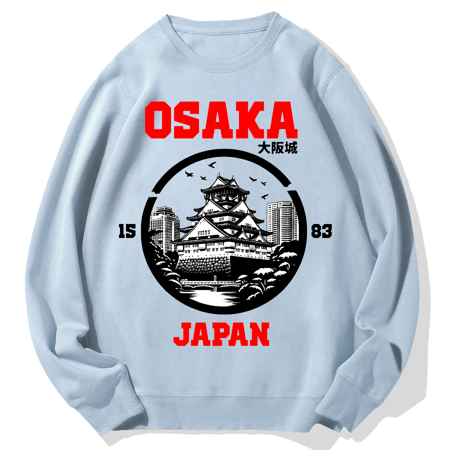 Osaka Castle Geek Cotton Sweatshirt