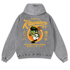 Tokyo Kawatora Vintage Washed Cotton Back Art Hoodie