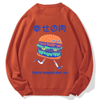 Happy Hamburger Geek Cotton Sweatshirt