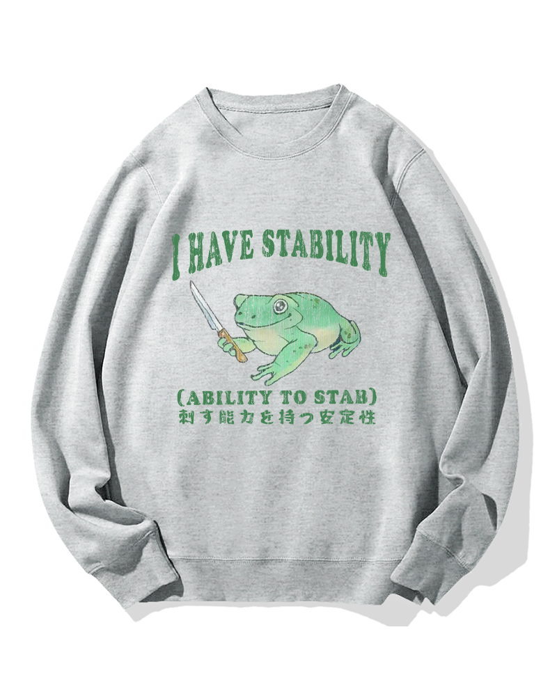 Mentally Stable Assassin Frog Cotton Sweatshirt