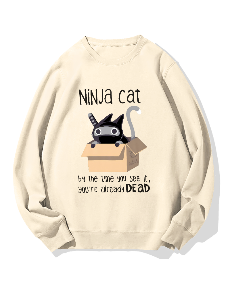 Ninja Cat Cotton Sweatshirt