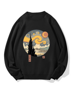 Ukiyo-e Painting Cotton Sweatshirt