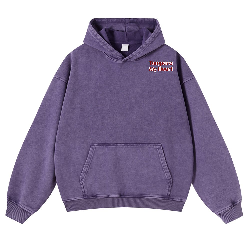 Tempura Shrimp Vintage Washed Cotton Back Art Hoodie