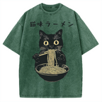 Kitten Ramen Vintage Washed T-shirt