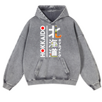 Hokkaido Vintage Washed Thick Cotton Hoodie