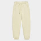 Unisex Solid Color Fleece Casual Tapered Pants