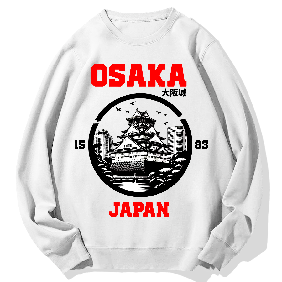 Osaka Castle Geek Cotton Sweatshirt