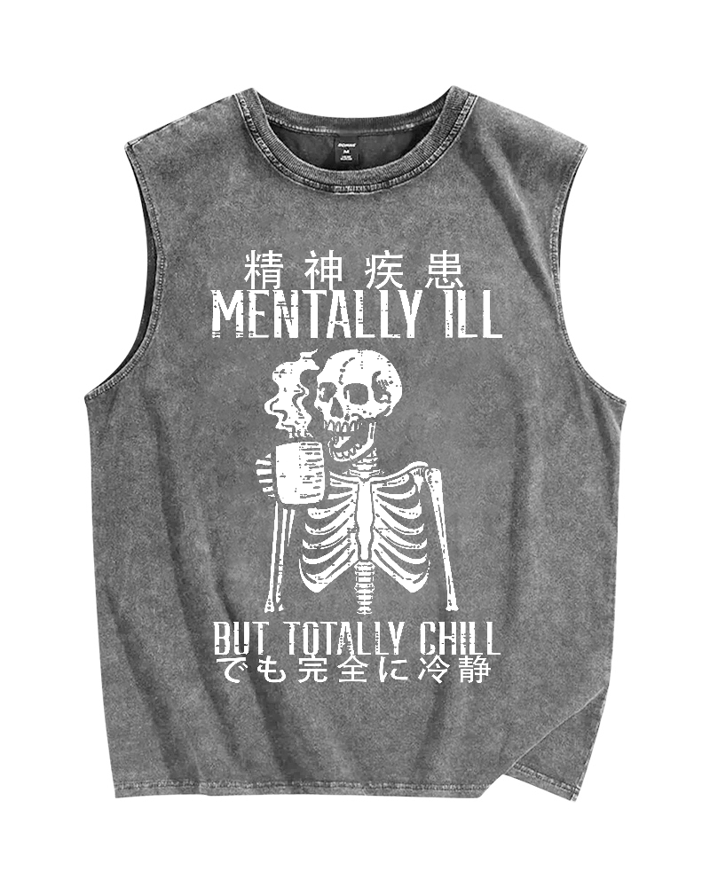 Mentally ill Vintage Distressed Washed Tank Top