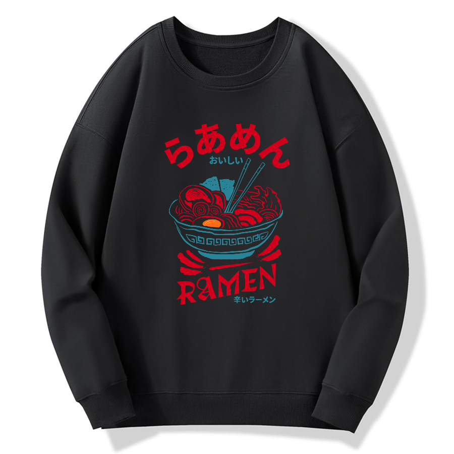 Lamian Noodles Food Art Cotton Pullover Sweatshirt