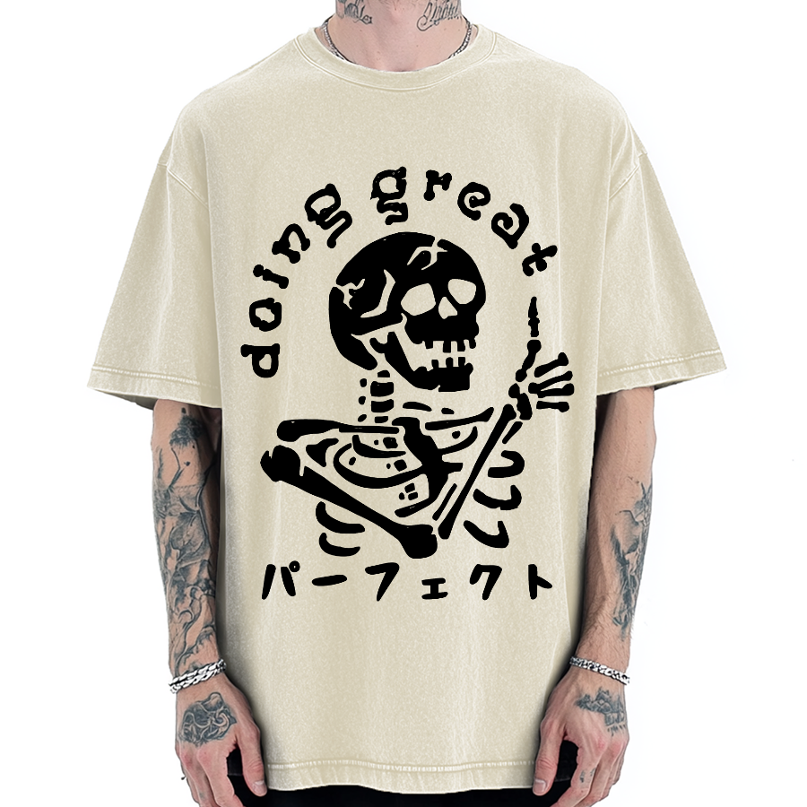 Encouragement Of The Skeleton Vintage Washed T-shirt