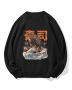 Sushi Dragon Monster Cotton Sweatshirt