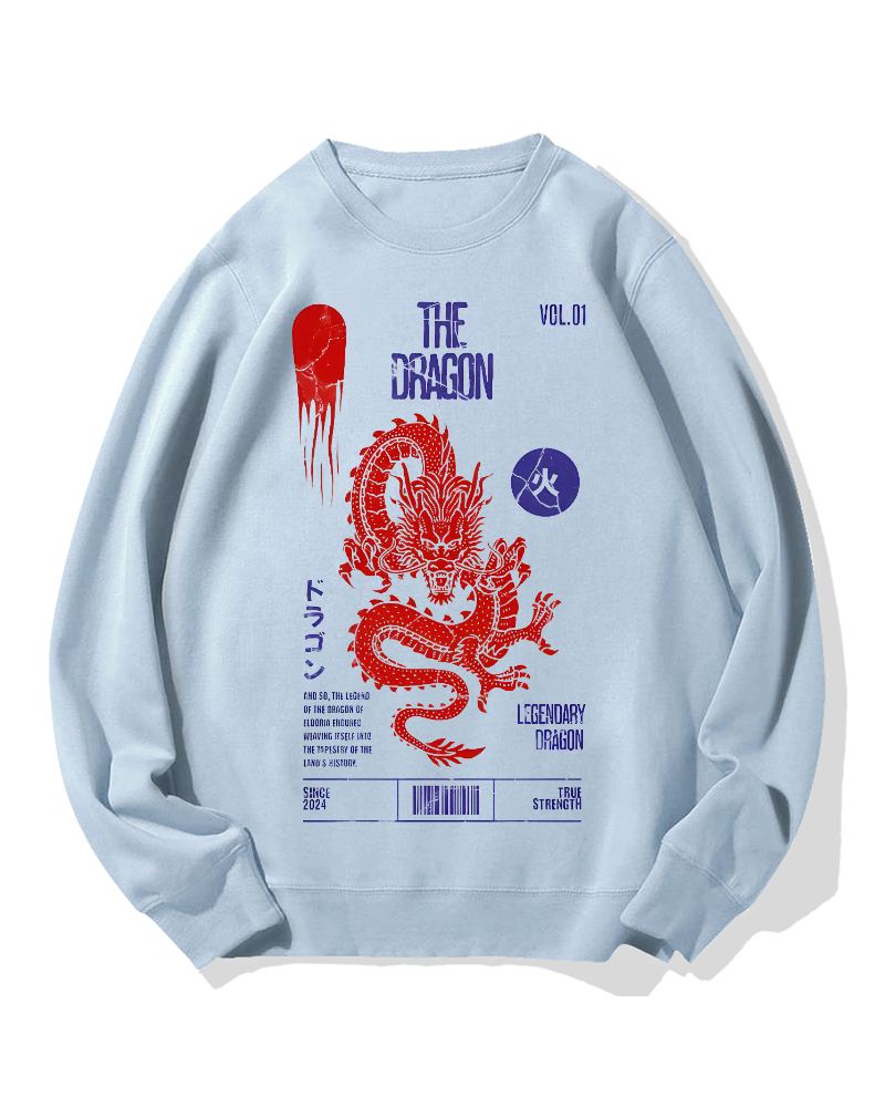 Japanese Dragon Cotton Sweatshirt