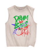 Drum And Bass Vintage Distressed Washed Tank Top