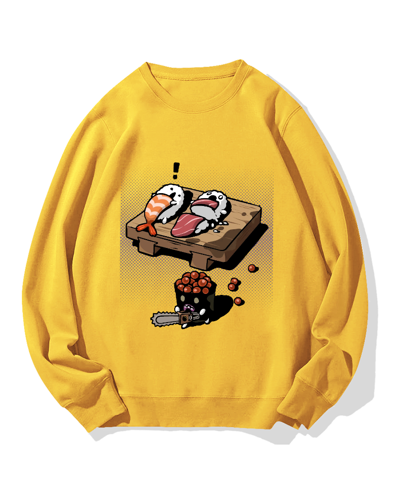 Sushi Chain Saw Massacre Cotton Sweatshirt