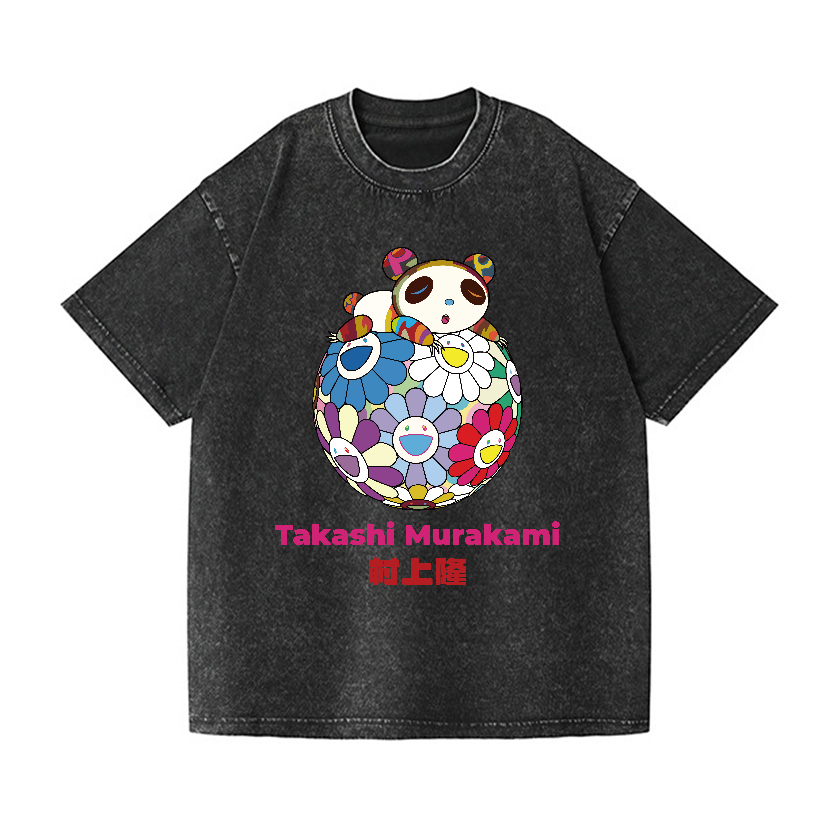 Japan Panda Vintage Wash Japanese Design T-Shirt