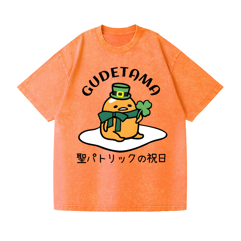 Egg Saint Patrick Vintage Wash Japanese Design T-Shirt