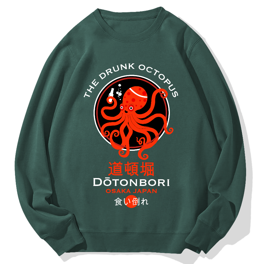 Dotonbiri Octopus Geek Cotton Sweatshirt