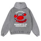 Sapporo Vintage Washed Cotton Back Art Hoodie