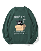 Ninja Cat Cotton Sweatshirt