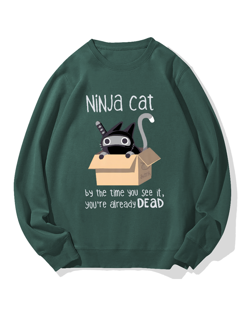 Ninja Cat Cotton Sweatshirt