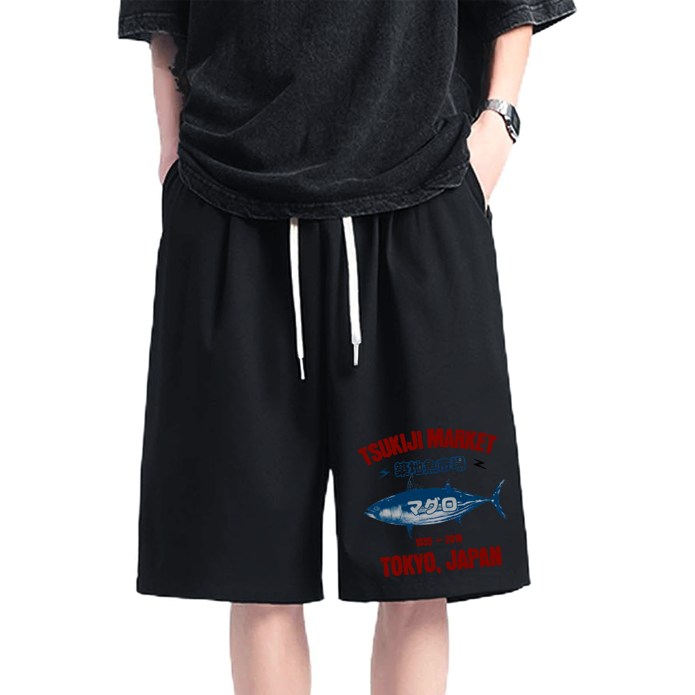 Tsukiji Market Cotton Casual Shorts
