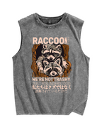 We're not trashy,just misunderstood Raccoon Vintage Distressed Washed Tank Top