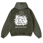 Gecko Vintage Washed Cotton Back Art Hoodie