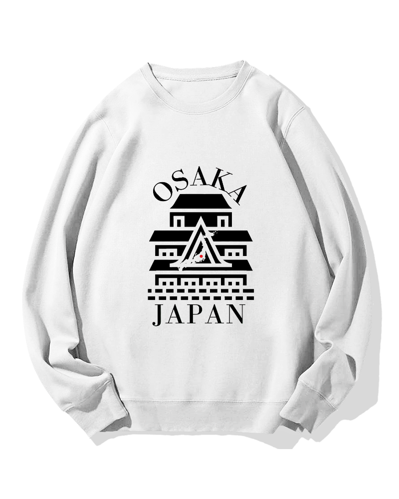 Osaka Castle and Japan Cotton Sweatshirt