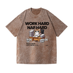 Cat Vintage Wash Japanese Design T-Shirt