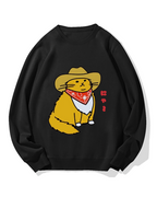 Cowboy cat Cotton Sweatshirt