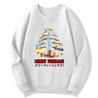 Christmas Fish Tree Japanese Style Cotton Pullover Sweatshirt