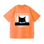 Cat Vintage Wash Japanese Design T-Shirt