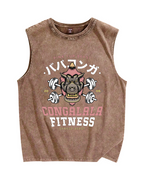 Congalala Fitness Vintage Distressed Washed Tank Top