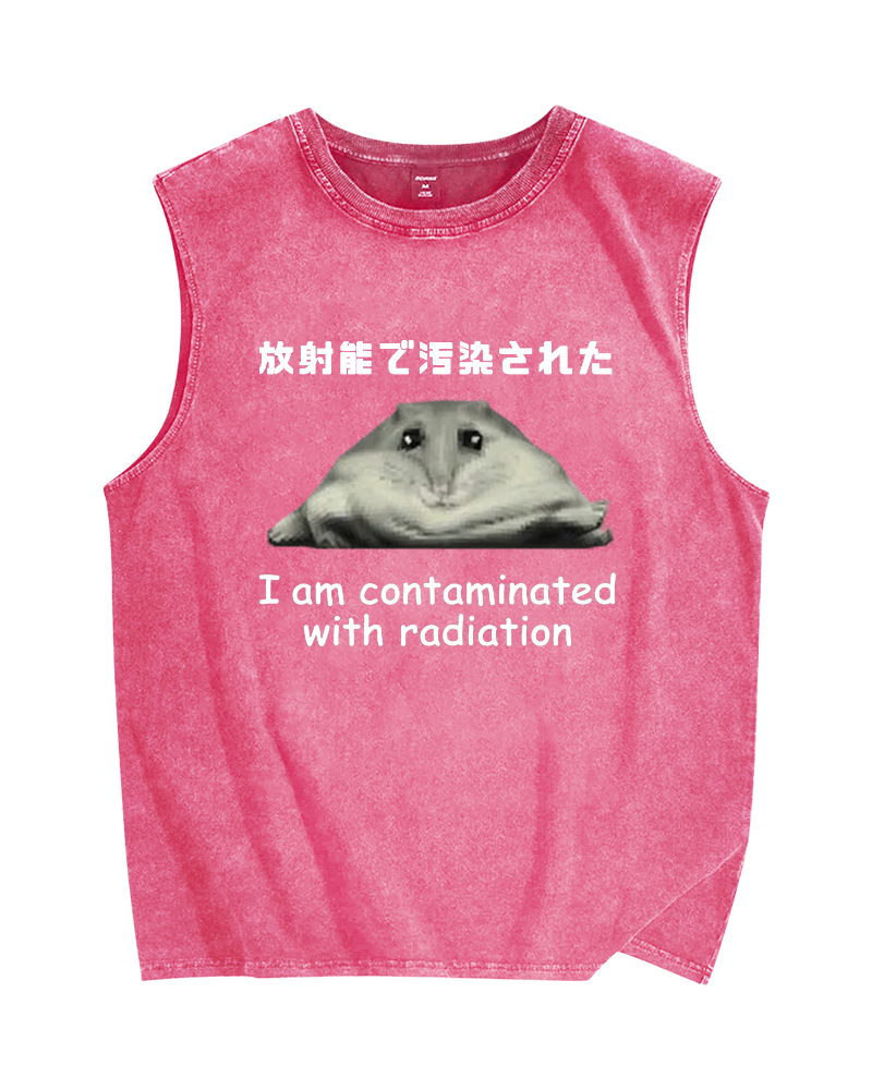 Rat Contaminated By Radiation Vintage Distressed Washed Tank Top