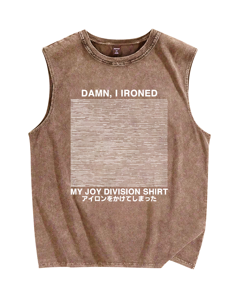 Ironed Music Vintage Distressed Washed Tank Top