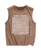 Ironed Music Vintage Distressed Washed Tank Top