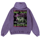Frog's Void Excuse Vintage Washed Cotton Back Art Hoodie