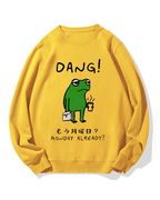 Unmotivated frog Cotton Sweatshirt