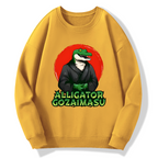 Crocodile Japanese Cotton Pullover Sweatshirt