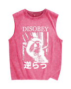 Disobey Raccoon Vintage Distressed Washed Tank Top
