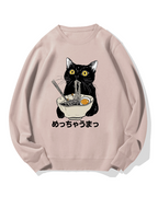 Ramen Cat Cotton Sweatshirt