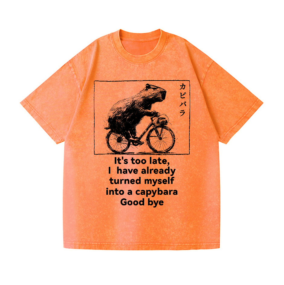 Capybara Vintage Wash Japanese Design T-Shirt