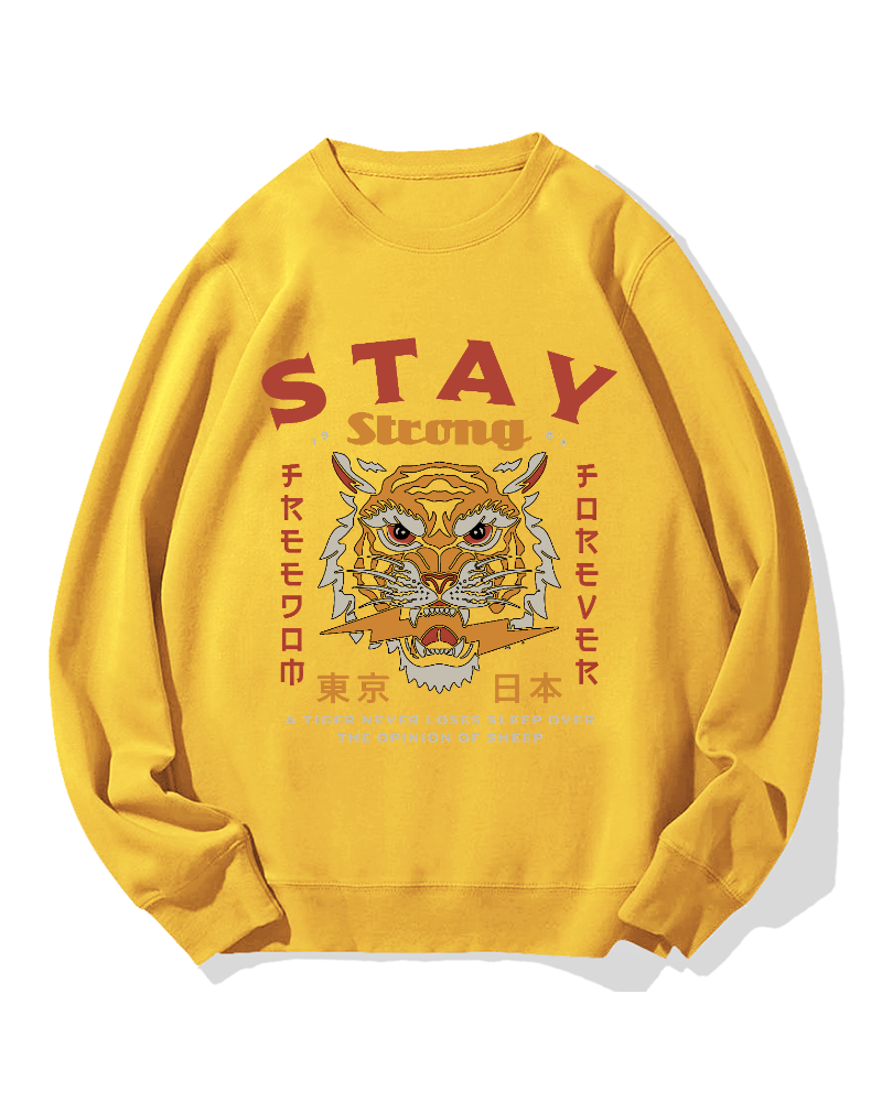 Stay Strong Tiger Cotton Sweatshirt