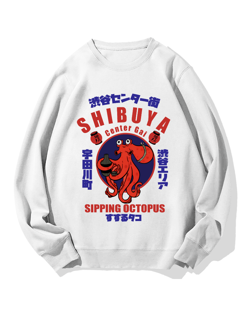 Shibuya Center Street Octopus Cotton Sweatshirt