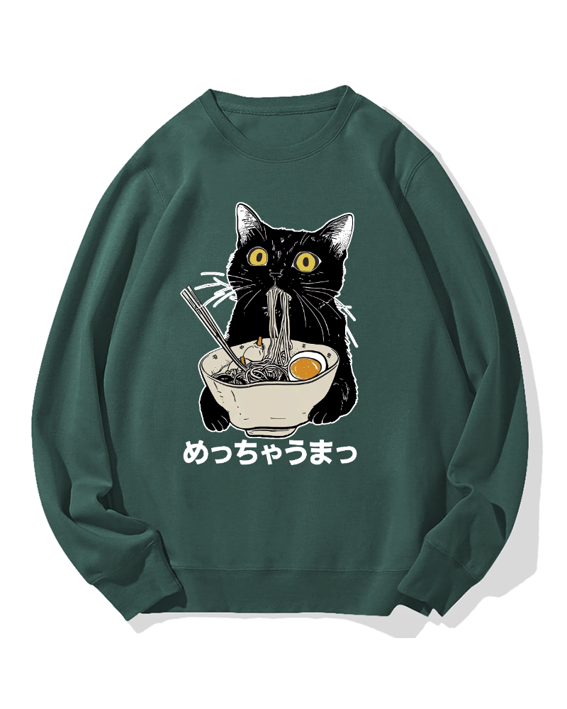 Ramen Cat Cotton Sweatshirt