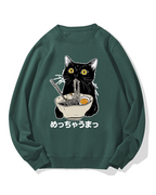 Ramen Cat Cotton Sweatshirt