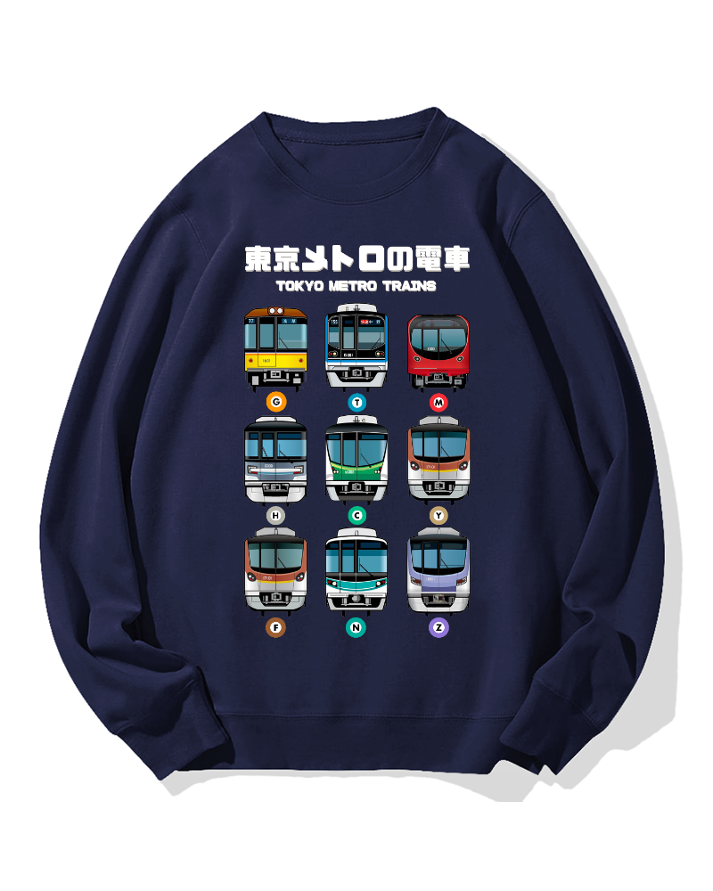 Tokyo Metro Trains Cotton Sweatshirt