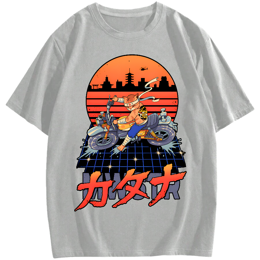 Neo Kyoto Biker Slide Catana Cotton casual T-shirt