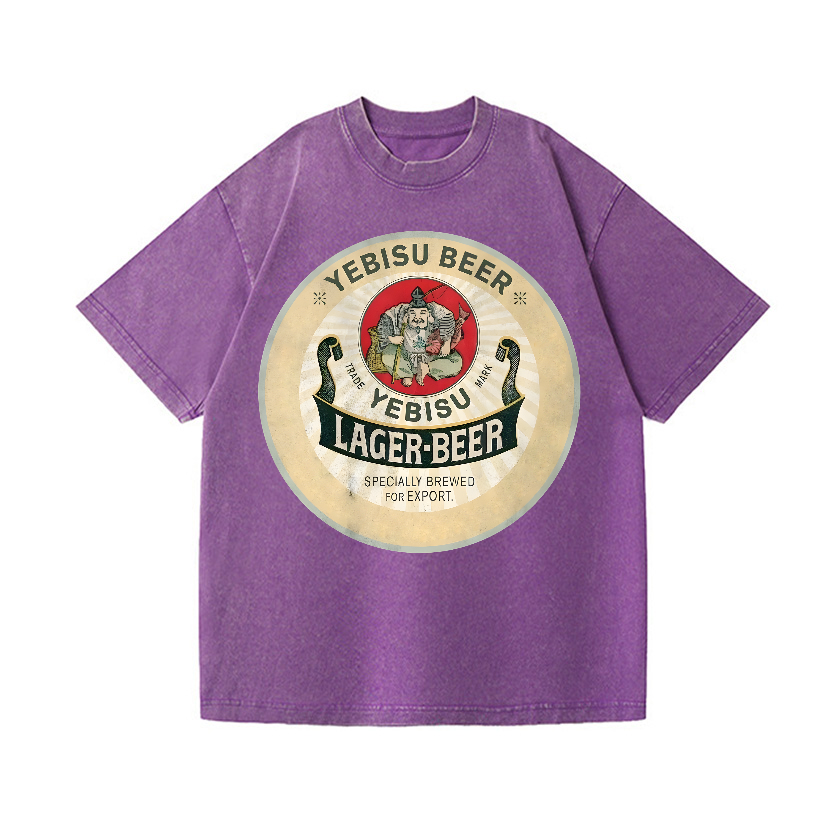 Yebisu Beer Vintage Wash Japanese Design T-Shirt