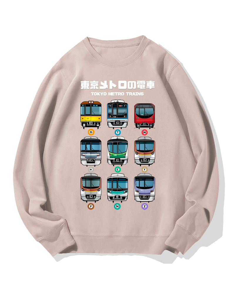 Tokyo Metro Trains Cotton Sweatshirt